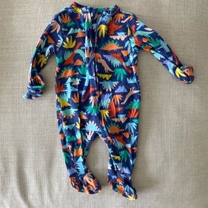 Old Navy footie with colorful dinosaurs